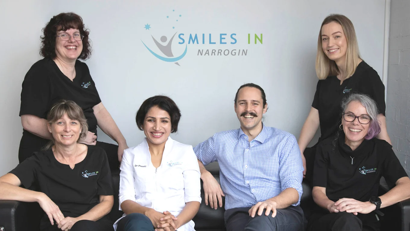The Smiles in Narrogin team — dentists and dental nurses together at the practice